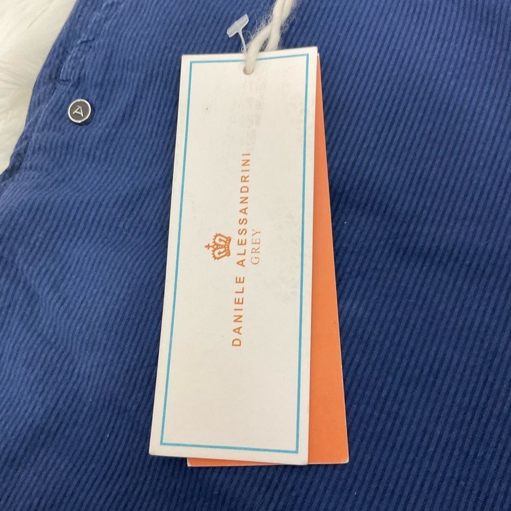 NEW Daniele Alessandrini Men’s Blue Texture High Rise Chinos Pants Size 36 - Picture 13 of 15